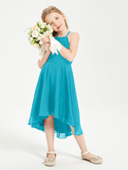 Tea Length Junior Bridesmaid Dresses with Asymmetrical Skirts Jade