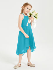Tea Length Junior Bridesmaid Dresses with Asymmetrical Skirts Jade