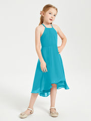Tea Length Junior Bridesmaid Dresses with Asymmetrical Skirts Jade