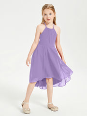 Tea Length Junior Bridesmaid Dresses with Asymmetrical Skirts Tahiti