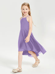 Tea Length Junior Bridesmaid Dresses with Asymmetrical Skirts Tahiti