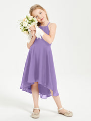Tea Length Junior Bridesmaid Dresses with Asymmetrical Skirts Tahiti