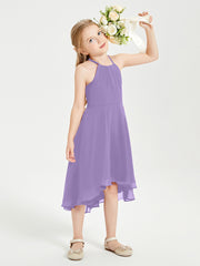 Tea Length Junior Bridesmaid Dresses with Asymmetrical Skirts Tahiti
