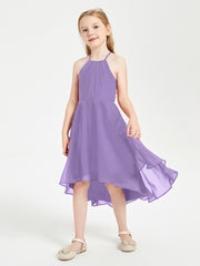 Tea Length Junior Bridesmaid Dresses with Asymmetrical Skirts Tahiti