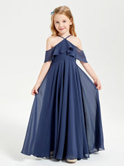 Off-the-Shoulder Long Dresses for Junior Bridesmaids Stormy