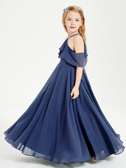 Off-the-Shoulder Long Dresses for Junior Bridesmaids Stormy