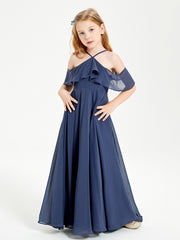 Off-the-Shoulder Long Dresses for Junior Bridesmaids Stormy