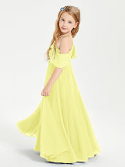 Off-the-Shoulder Long Dresses for Junior Bridesmaids Daffodil