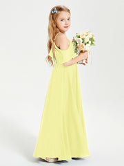 Off-the-Shoulder Long Dresses for Junior Bridesmaids Daffodil