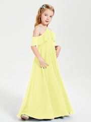 Off-the-Shoulder Long Dresses for Junior Bridesmaids Daffodil
