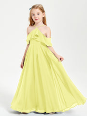 Off-the-Shoulder Long Dresses for Junior Bridesmaids Daffodil