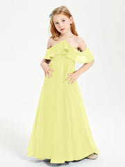Off-the-Shoulder Long Dresses for Junior Bridesmaids Daffodil