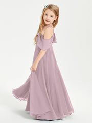 Off-the-Shoulder Long Dresses for Junior Bridesmaids Dusk