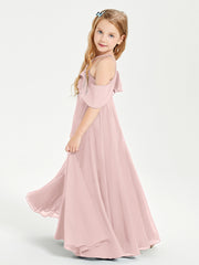 Off-the-Shoulder Long Dresses for Junior Bridesmaids Dusty Rose