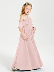 Off-the-Shoulder Long Dresses for Junior Bridesmaids Dusty Rose