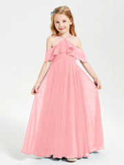 Off-the-Shoulder Long Dresses for Junior Bridesmaids Flamingo