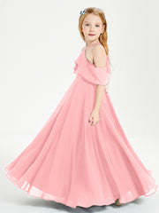 Off-the-Shoulder Long Dresses for Junior Bridesmaids Flamingo