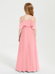 Off-the-Shoulder Long Dresses for Junior Bridesmaids Flamingo