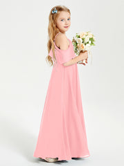 Off-the-Shoulder Long Dresses for Junior Bridesmaids Flamingo