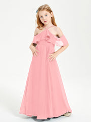 Off-the-Shoulder Long Dresses for Junior Bridesmaids Flamingo