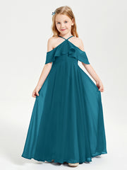 Off-the-Shoulder Long Dresses for Junior Bridesmaids Ink Blue