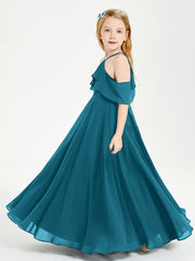 Off-the-Shoulder Long Dresses for Junior Bridesmaids Ink Blue