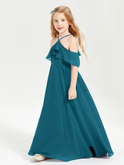 Off-the-Shoulder Long Dresses for Junior Bridesmaids Ink Blue