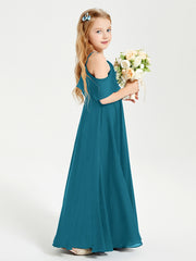 Off-the-Shoulder Long Dresses for Junior Bridesmaids Ink Blue
