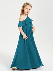 Off-the-Shoulder Long Dresses for Junior Bridesmaids Ink Blue