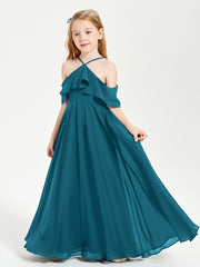 Off-the-Shoulder Long Dresses for Junior Bridesmaids Ink Blue