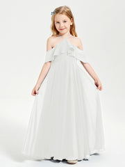 Off-the-Shoulder Long Dresses for Junior Bridesmaids Ivory