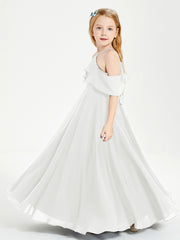 Off-the-Shoulder Long Dresses for Junior Bridesmaids Ivory