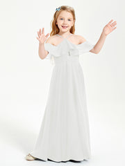Off-the-Shoulder Long Dresses for Junior Bridesmaids Ivory
