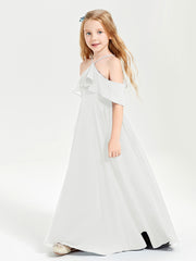 Off-the-Shoulder Long Dresses for Junior Bridesmaids Ivory