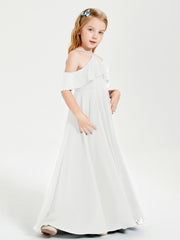 Off-the-Shoulder Long Dresses for Junior Bridesmaids Ivory