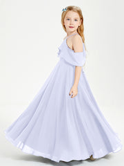 Off-the-Shoulder Long Dresses for Junior Bridesmaids Lavender
