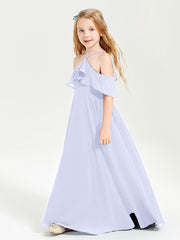 Off-the-Shoulder Long Dresses for Junior Bridesmaids Lavender
