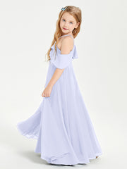 Off-the-Shoulder Long Dresses for Junior Bridesmaids Lavender