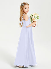 Off-the-Shoulder Long Dresses for Junior Bridesmaids Lavender