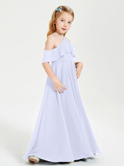 Off-the-Shoulder Long Dresses for Junior Bridesmaids Lavender