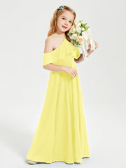 Off-the-Shoulder Long Dresses for Junior Bridesmaids Lemon