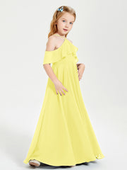 Off-the-Shoulder Long Dresses for Junior Bridesmaids Lemon