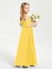 Off-the-Shoulder Long Dresses for Junior Bridesmaids Marigold