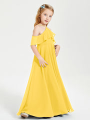 Off-the-Shoulder Long Dresses for Junior Bridesmaids Marigold