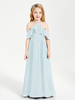 Off-the-Shoulder Long Dresses for Junior Bridesmaids Mist