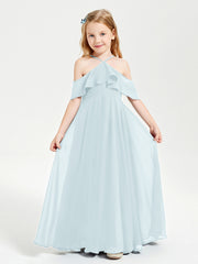 Off-the-Shoulder Long Dresses for Junior Bridesmaids Mist