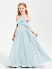 Off-the-Shoulder Long Dresses for Junior Bridesmaids Mist