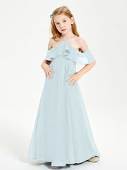 Off-the-Shoulder Long Dresses for Junior Bridesmaids Mist