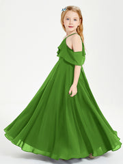 Off-the-Shoulder Long Dresses for Junior Bridesmaids Moss
