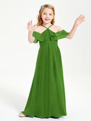Off-the-Shoulder Long Dresses for Junior Bridesmaids Moss